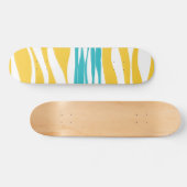 Skateboard Ebb et flux - Turquoise & Jaune (Horz)