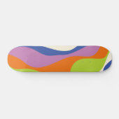 Skateboard Ebb & Flux 4 Bleu, Orange, Violet, Vert & Crème (Horz)