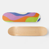 Skateboard Ebb & Flux 4 Bleu, Orange, Violet, Vert & Crème (Horz)