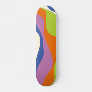 Skateboard Ebb & Flux 4 Bleu, Orange, Violet, Vert & Crème