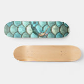 Skateboard Écailles de queue de sirène sur sirène (Horz)