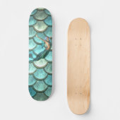 Skateboard Écailles de queue de sirène sur sirène (Recto)