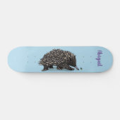 Skateboard Echidna mignonne avec dessin animé d'abeille (Horz)