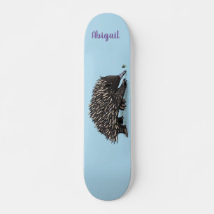 Skateboard Echidna mignonne avec dessin animé d'abeille