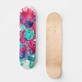 Skateboard Éclaboussure aquarelle colorée (Recto)