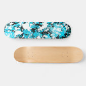 SKATEBOARD ÉCLABOUSSURE BLEUE ET BLANCHE DE PEINTURE (Horz)