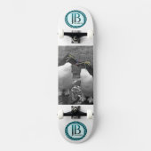 Skateboard Éclaboussure de couleur de pingouin (Recto)