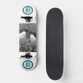 Skateboard Éclaboussure de couleur de pingouin (Recto)