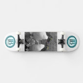 Skateboard Éclaboussure de couleur de pingouin (Horz)