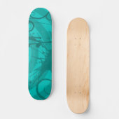 Skateboard Éclaboussure turquoise (Recto)
