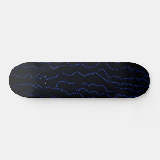 Skateboard Éclair bleu Abstrait (Horz)