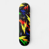 Skateboard Éclair coloré (Recto)