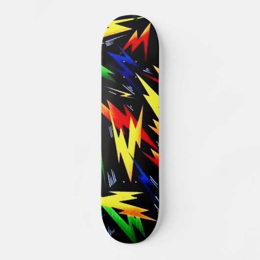 Skateboard Éclair coloré (Recto)