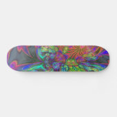 Skateboard Éclat lumineux de couleur - saumon et indigo Deva (Horz)