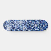 Skateboard Éclats de guépards bleus (Horz)