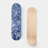 Skateboard Éclats de guépards bleus (Recto)