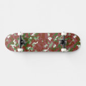Skateboard Eclectique Mod Retro Motif de Noël géométrique (Horz)