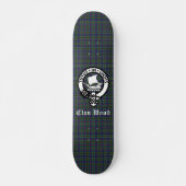 Skateboard Ecosse Clan Bois Crest & Tartan Custom (Devant)