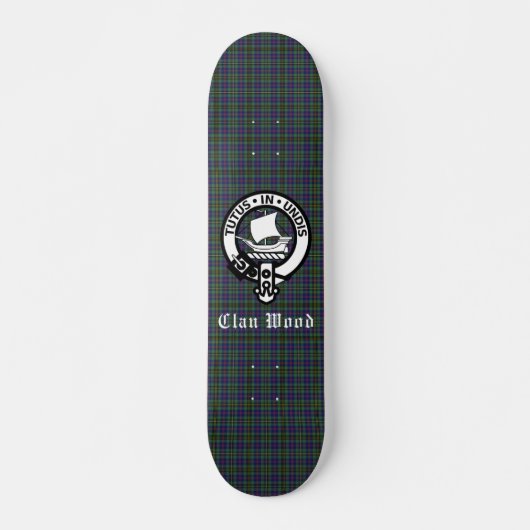 Skateboard Ecosse Clan Bois Crest & Tartan Custom (Devant)