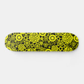 Skateboard Écosystème - Jaune sur Noir (Horz)