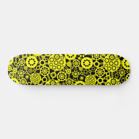 Skateboard Écosystème - Jaune sur Noir (Horz)