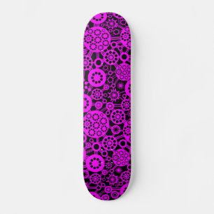 Skateboard Ecosystème - Magenta sur le noir
