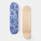 Skateboard Écosystème - Marine en blanc (Recto)