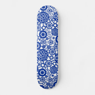 Skateboard Écosystème - Marine en blanc