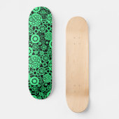 Skateboard Écosystème - Mint Green sur Noir (Recto)