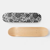 Skateboard Écosystème - Noir sur Blanc (Horz)