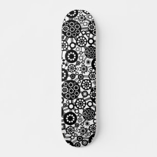 Skateboard Écosystème - Noir sur blanc
