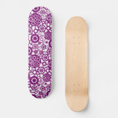 Skateboard Écosystème - Plum sur blanc (Recto)