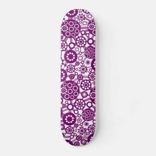 Skateboard Écosystème - Plum sur blanc (Recto)