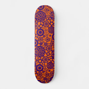 Skateboard Écosystème - Pourpre profond sur orange