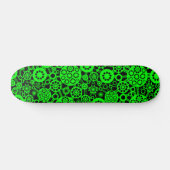 Skateboard Écosystème (Rétro) - Vert sur Noir (Horz)