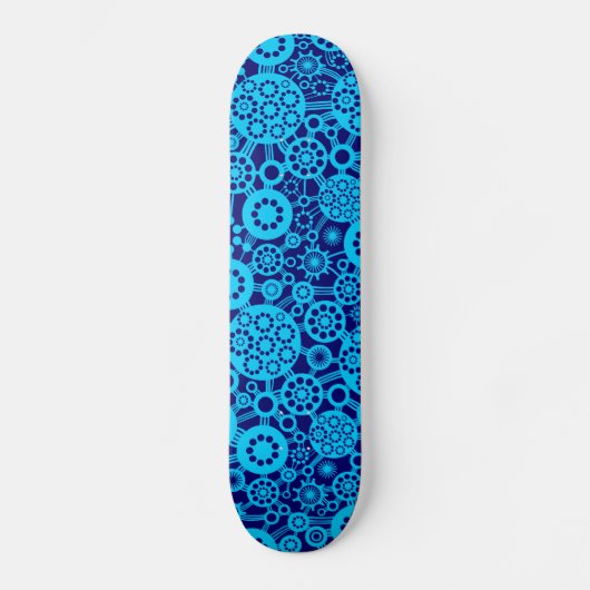 Skateboard Écosystème - Sky Blue sur Deep Navy (Recto)