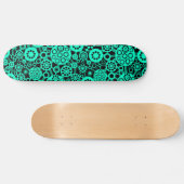 Skateboard Écosystème - Turquoise sur Noir (Horz)