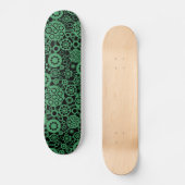 Skateboard Écosystème - Vert de l'armée sur noir (Recto)