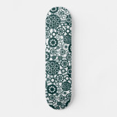 Skateboard Écosystème - Vert foncé sur blanc (Recto)