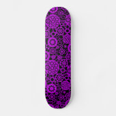 Skateboard Écosystème - Violet sur noir (Recto)