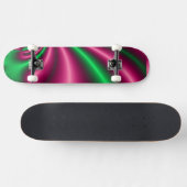 Skateboard Écoulement floral de rose et de vert (Horz)