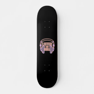 Skateboard Écoutez et refroidissez Neon