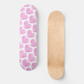 Skateboard Écriture spirale coeur rose pour la Saint Valentin (Recto)