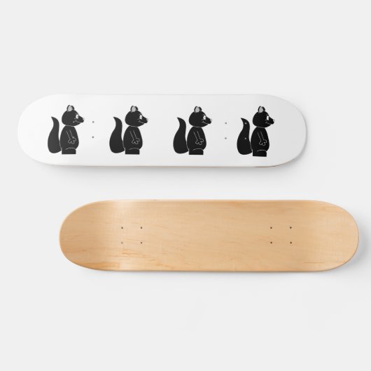 Skateboard Écureuil noir. (Horz)