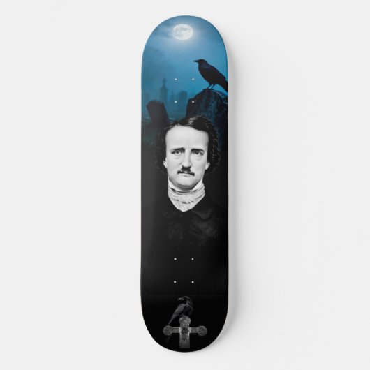 Skateboard Edgar Allan Poe Graveyard Ravens Gothic (Recto)