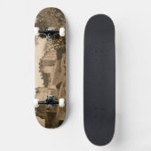Skateboard Edinburgh Castle Sepia Photograph (Recto)