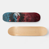 Skateboard ÉDITION LIMITÉE :  Crâne bleu et rouge (Horz)