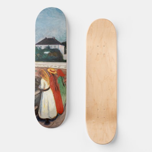 Skateboard Edvard Munch - Les filles sur le pont (Recto)