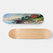 Skateboard Edvard Munch - Rive avec Maison Rouge (Horz)