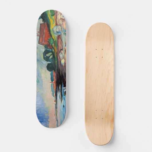 Skateboard Edvard Munch - Rive avec Maison Rouge (Recto)